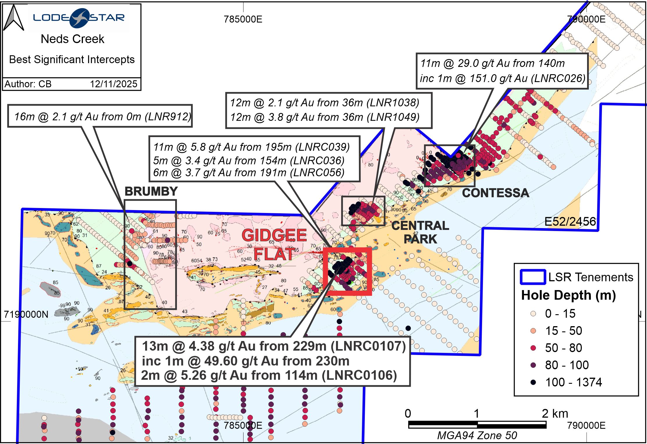 Ned's creek drilling assays